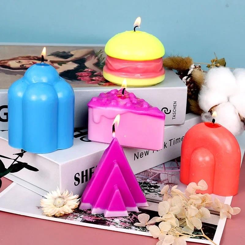 

Multiple Styles Candle Silicone Mold Epoxy Handmade Soap Making Molds Cheese Flower Geometric Shape Cake Ice cube mould gifts