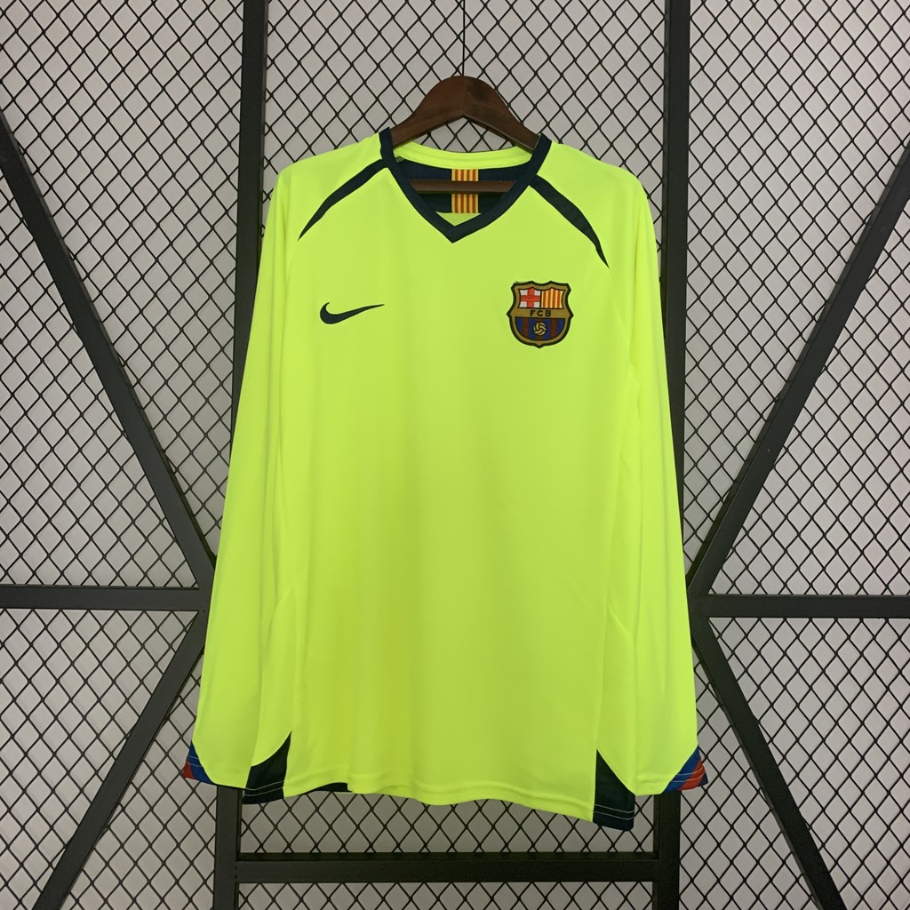 Jersey Retro long sleeve Barcelona 05/06 away A96 T shirt pria