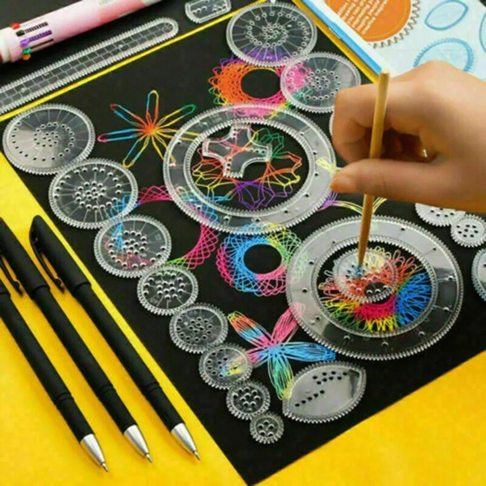 

Enhance Your Drawing Skills with this 22x Circle Drawing Template Spiral Line Drawing Designed for Easy Tracing and Creating