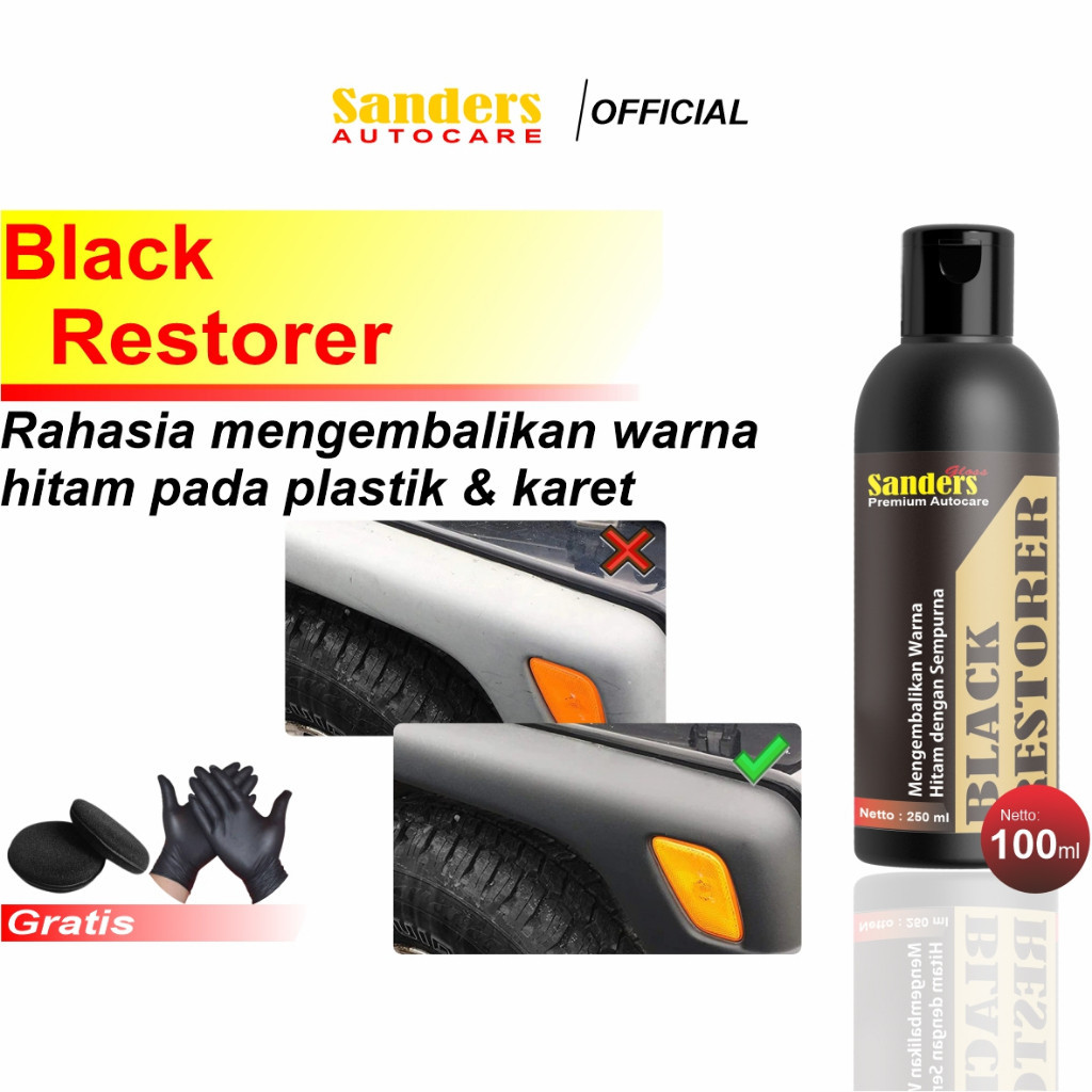Sanders black magic penghitam pengkilap pengkilat body bodi kasar poles body motor mobil permanen ae