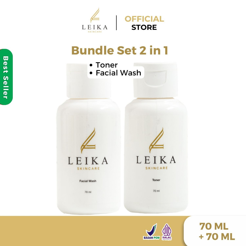 Leika Skincare 2 in 1 Toner & Facial Wash Leika Skin Care Resmi BPOM