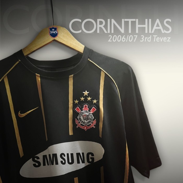 2006-07 CORINTHIANS THIRD SHIRT CARLITOS TEVEZ #10