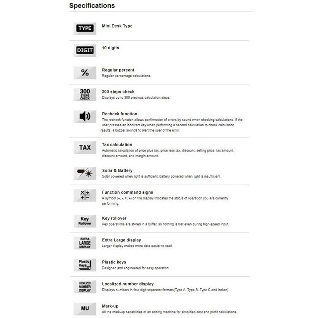 

CASIO MJ-100DPlus-Hitam-Kalkulator Dagang-Fungsi Recheck-10 Digit