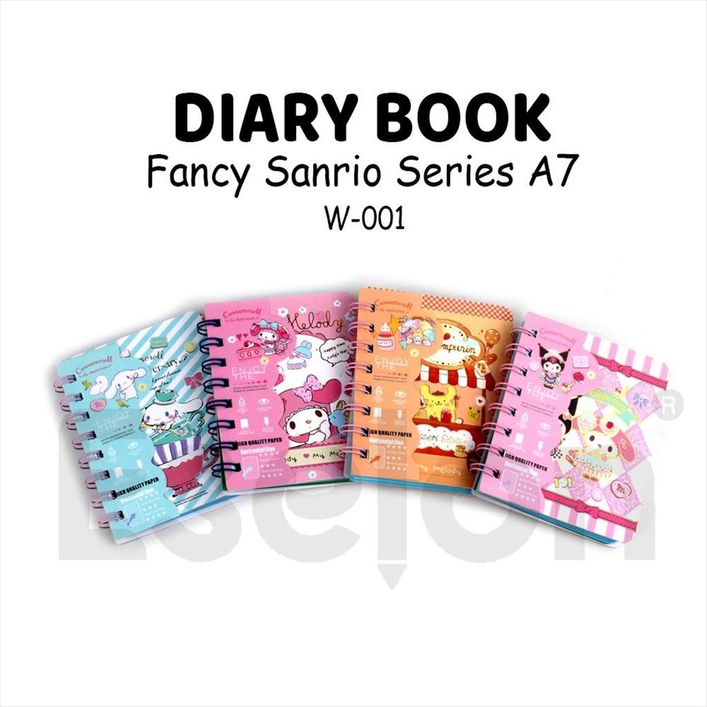 

[ES.JKT]Notebook A7 Spiral samping Sanrio W-001/Diary spiral A7-75lmbr