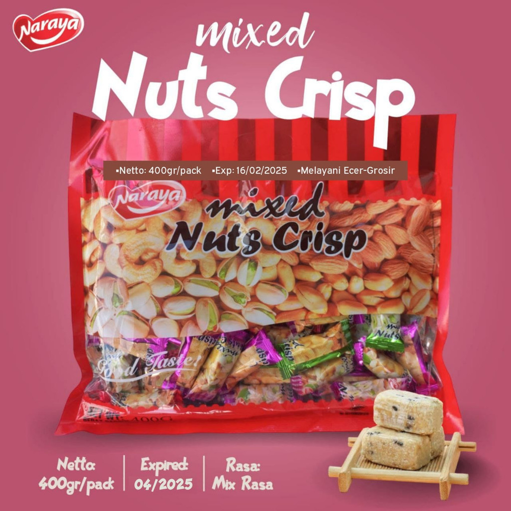 

Naraya Mixed Nuts Crisp 100% Original - Produksi Terbaru