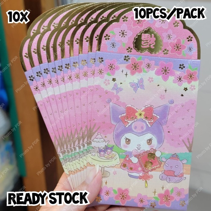 

Amplop Ampao AngPao 10 Floral Pastel New Sanrio Original Kuromi