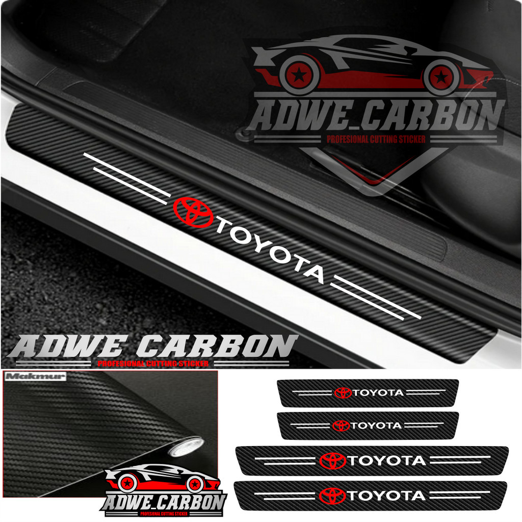 Stiker Pelindung Pintu Mobil Ayla 3D Door Sill Plate Guard Daihatsu Stiker Pelindung Pijakan Lantai 