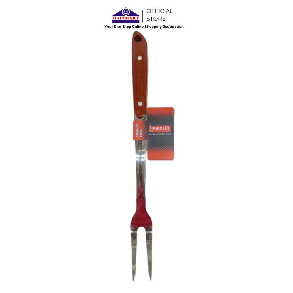 Meat Fork Gagang Kayu Garpu Daging/Garpu Jumbo Barbeque/Garpu untuk Bakar Bakar Dengan Gagang Kayu