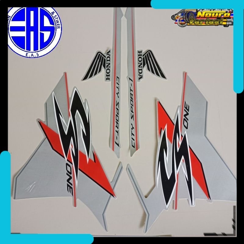 Striping honda cs1 cs one csone cs 1 silver stiker lis body motor berkualitas nazia