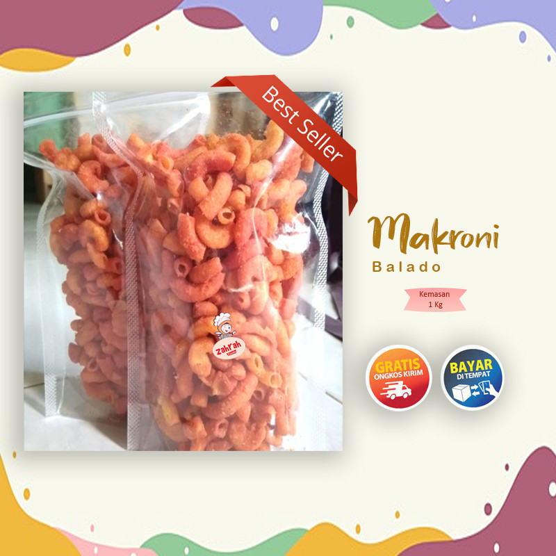 

Makroni Balado Pedas 1 Kg / Camilan Gurih Kriuk Daun Jeruk / Makanan Ringan Menemani Setiap Nyantai