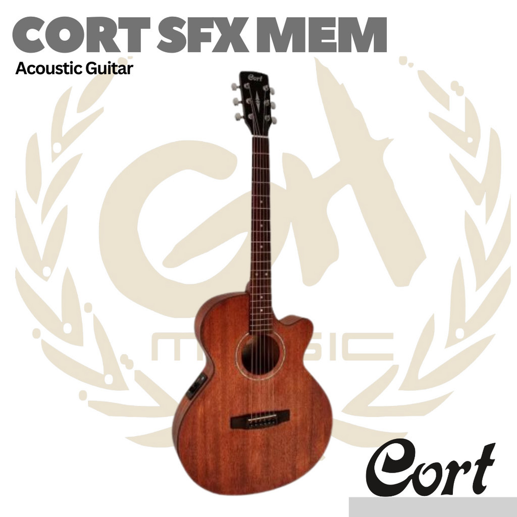 Cort SFX-MEM-OP Acoustic Guitar w/Bag - Gitar Akustik