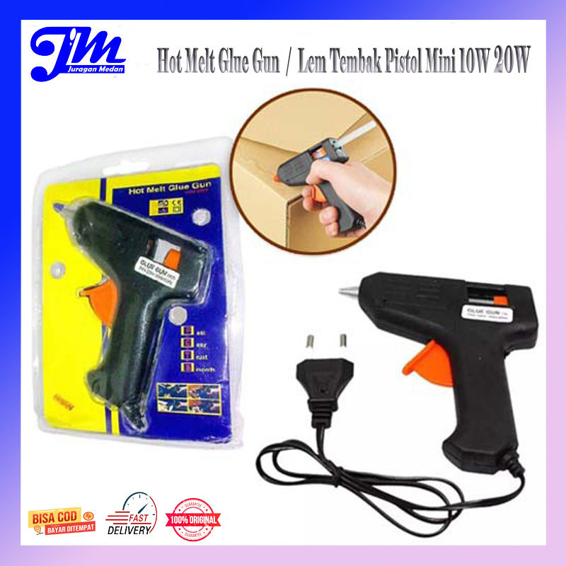 

Hot Melt Glue Gun 10 Watt Lem Tembak Pistol Mini 10W 20W Alat Lem Stick Kerajinan Tangan Pita Kain