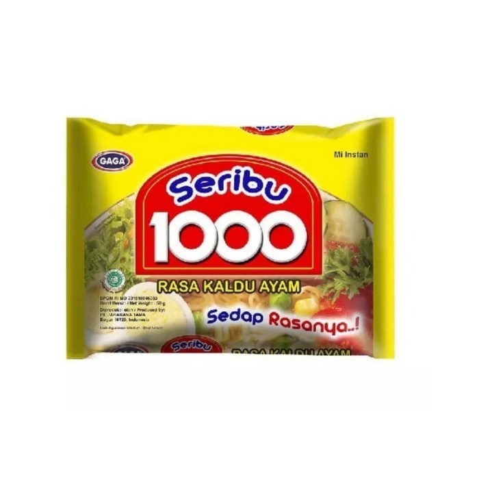 

Mie Gaga 1000 Kuah Kaldu Ayam / 1 karton / 40 pcs/ Harga Grosir/Instan