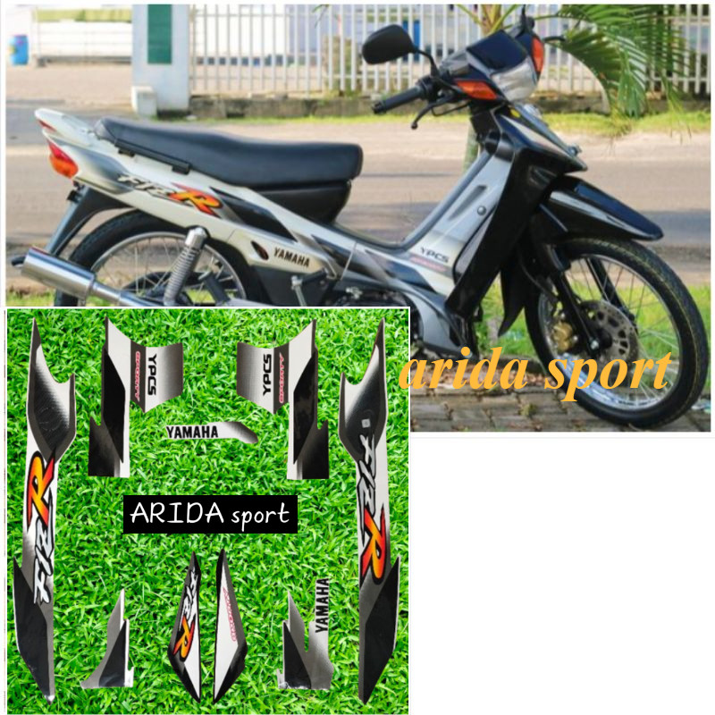 striping stiker  Yamaha f1zr fizr fiz r f1z r hitam putih tahun 2000 2001 berkualitas spt original