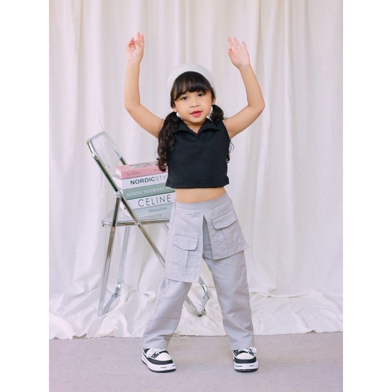 Celana Panjang Anak Perempuan PALAZZO POCKET PANTS 2-6 Tahun