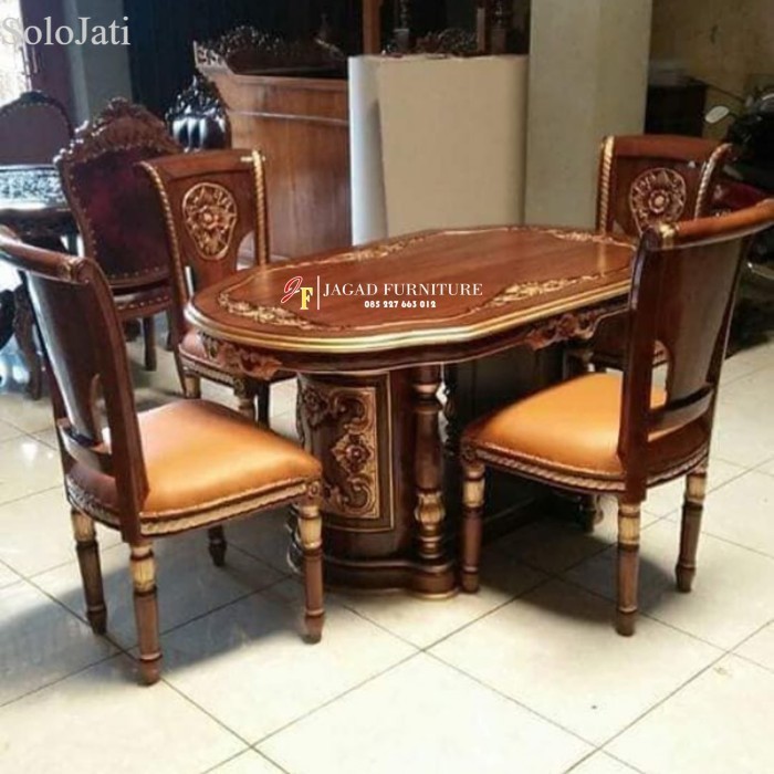 

kursi meja makan salina ukir kayu jati murah