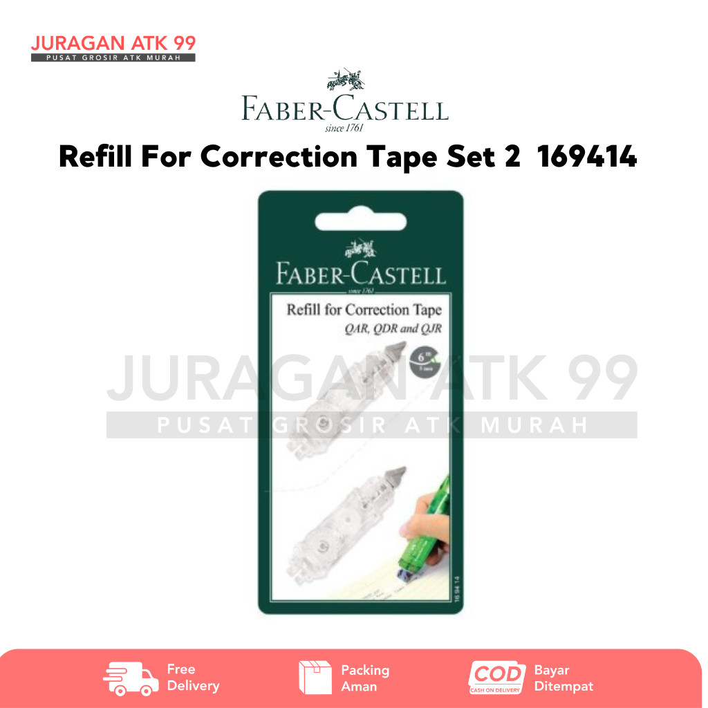 

Refill For Correction Tape Set 2 Faber-Castell For QAR, QDR & QJR 169414