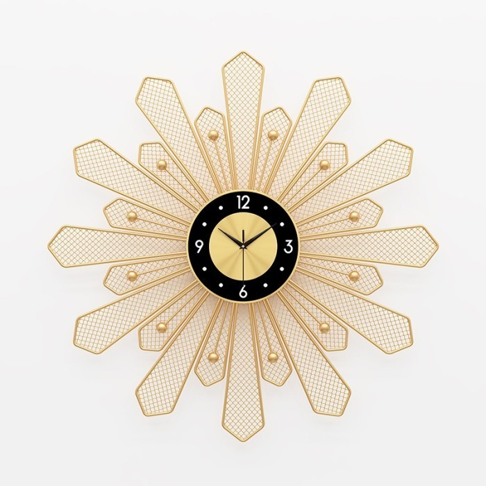 Jam Dinding Mewah Hiasan Dinding Minimalis Modern Dekorasi Dinding - Hitam