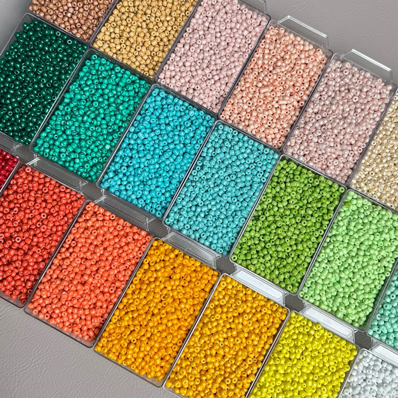 Manik Payet Pasir 6/o - 4mm Pastel Edition (15gr) Manik Import Murah