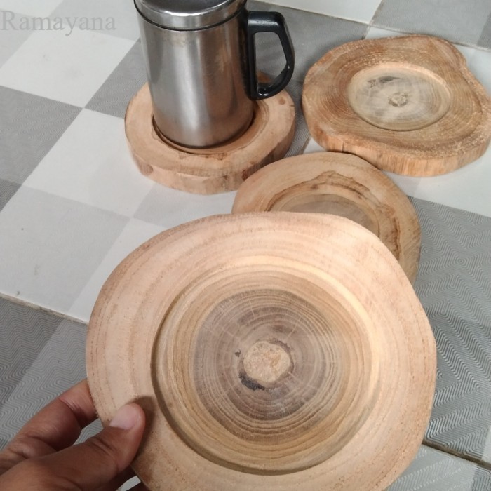 

Tatakan Gelas Jati/Alas Gelas Jati/ Tatakan Jati Kopi coak 8Cm Murah