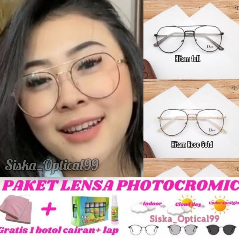 TERMURAH SE-SHOPEE - Kacamata Minus Photocromic | Kacamata Minus Anti Radiasi (Paket Frame+Lensa) Fr