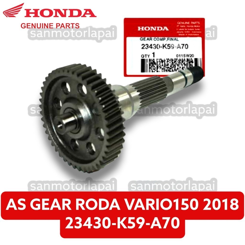 As Gear Roda Vario150 2018,Vario125 2018 23430-K59-A70 HONDA