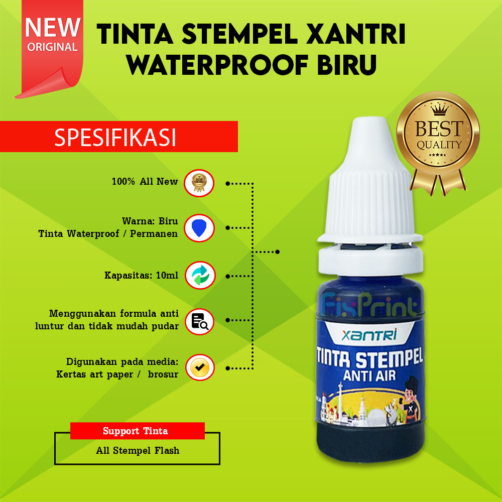 

Tinta Stempel Xantri 10ml Refill Stamp Ink Waterproof 10 ml