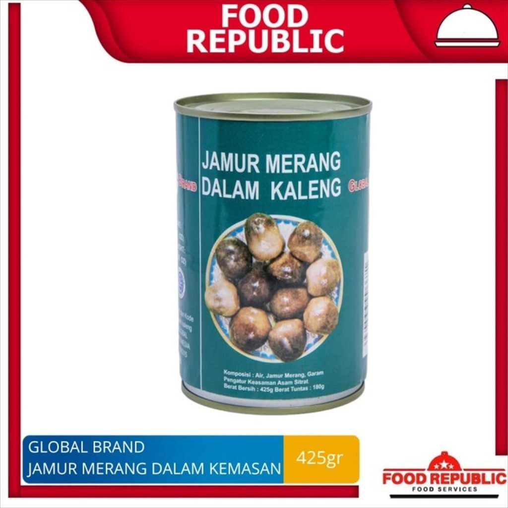 

GLOBAL BRAND STRAW MUSHROOMS WHOLE / Jamur Merang Kemasan Halal 425GR