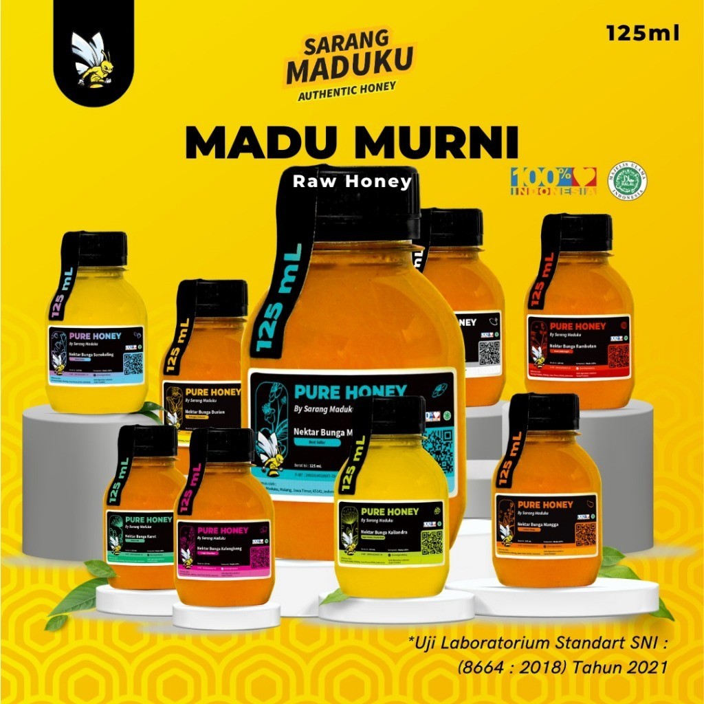 

Sarang Maduku - Madu Murni Asli Raw Honey 125ml Madu Lambung GERD Magh Asma Gemuk Badan Batuk Pilek - Semarang