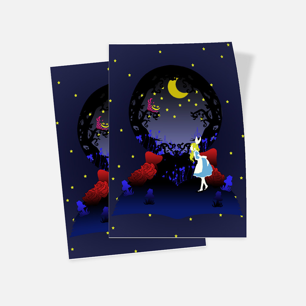 

Glossy Sticker - Set of 2 Alice In Wonderland