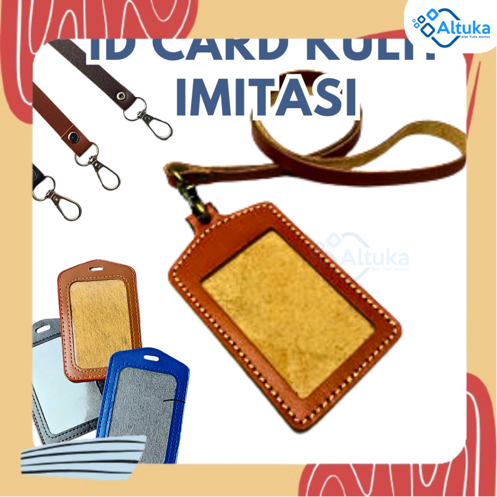 

Name Tag Kulit / Id Card / Id Card Holder Kulit / Gantungan Nama ID Card Kulit Imitasi