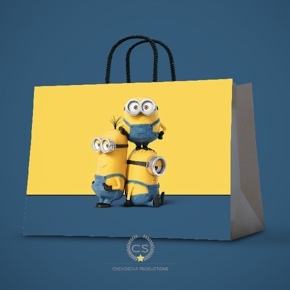 

Andriant Paper bag minion jumbo/paper bag tas kado/goodie bag/tas kertas/hamper - 1, M