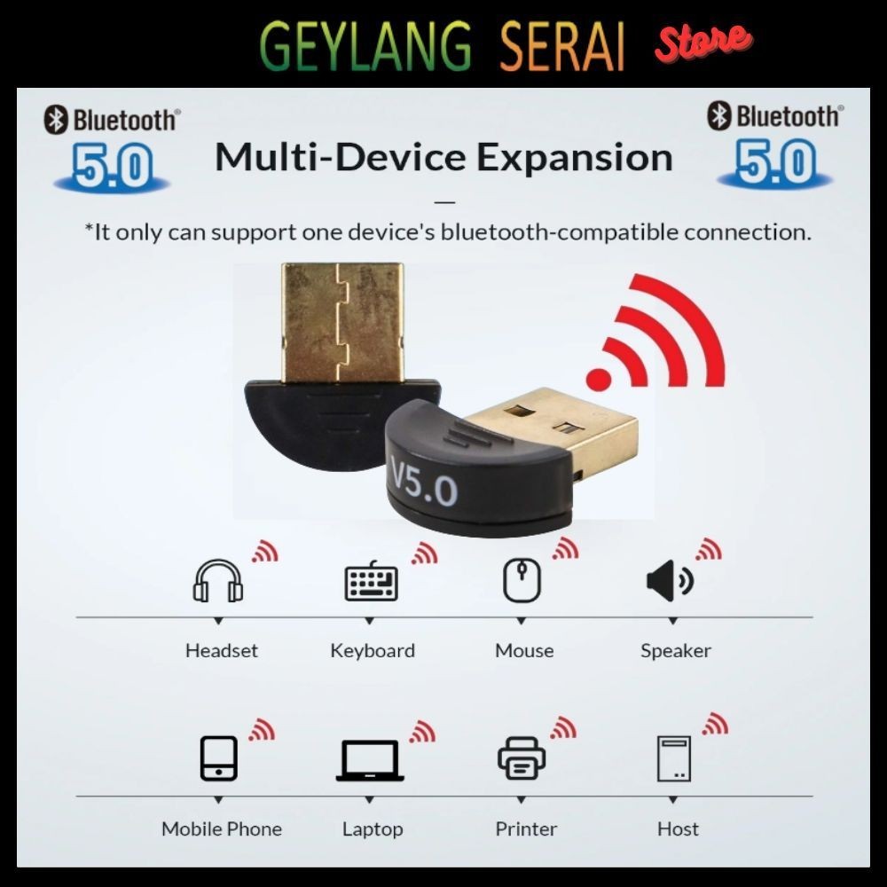 Dongle Bluetooth 5.0 Adapter USB Bluetooth Transmitter for Pc Computer Receptor Laptop Earphone Audi