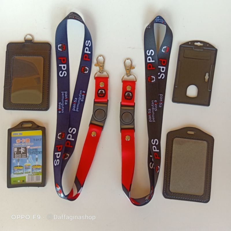 

PPS Panitia Pemungutan Suara Tali Lanyard Gantungan ID Card Holder Printing Dua sisi