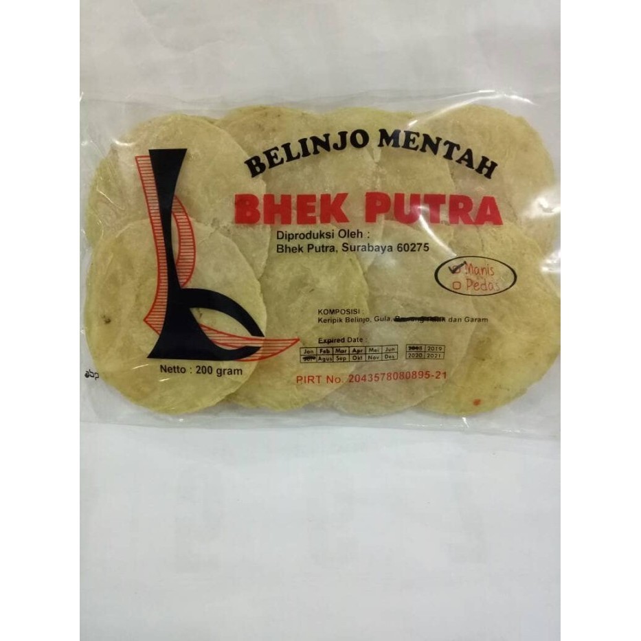 

New emping belinjo blinjo manis/ pedas mentah - Manis