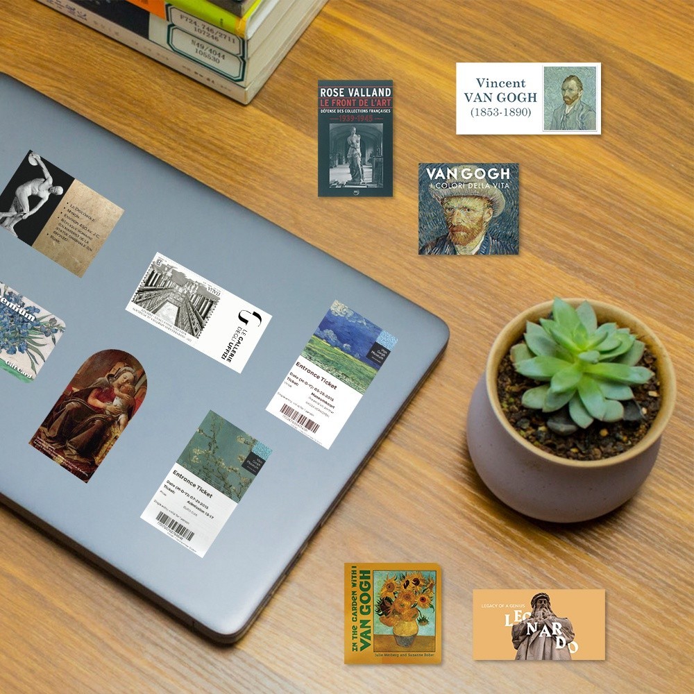 

PROMO25pcs Stiker Desain Lukisan Tangan Tiket stub Leonardo Van Gogh Tahan Air Untuk Dekorasi notebook hello.nuza