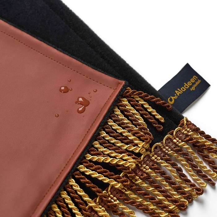 Sajadah Aladeen Kecil Mini / Kepala Bulu Tipis Polos - HITAM