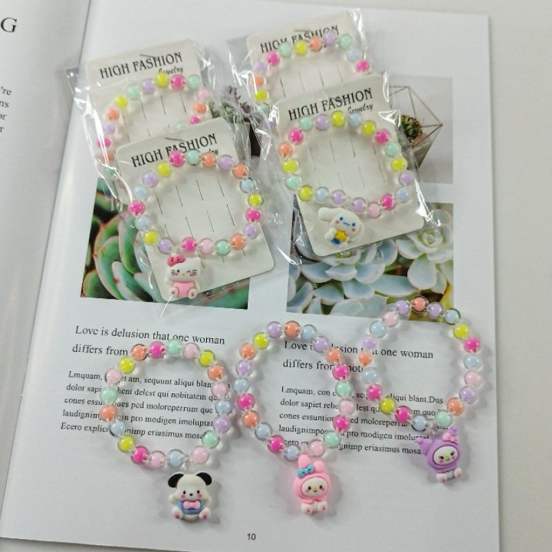 Gelang Anak Jelly Gelang Korea Gelang Karakter Gelang Jelly Manik Anak Gelang Manik Manik Gelang Bra