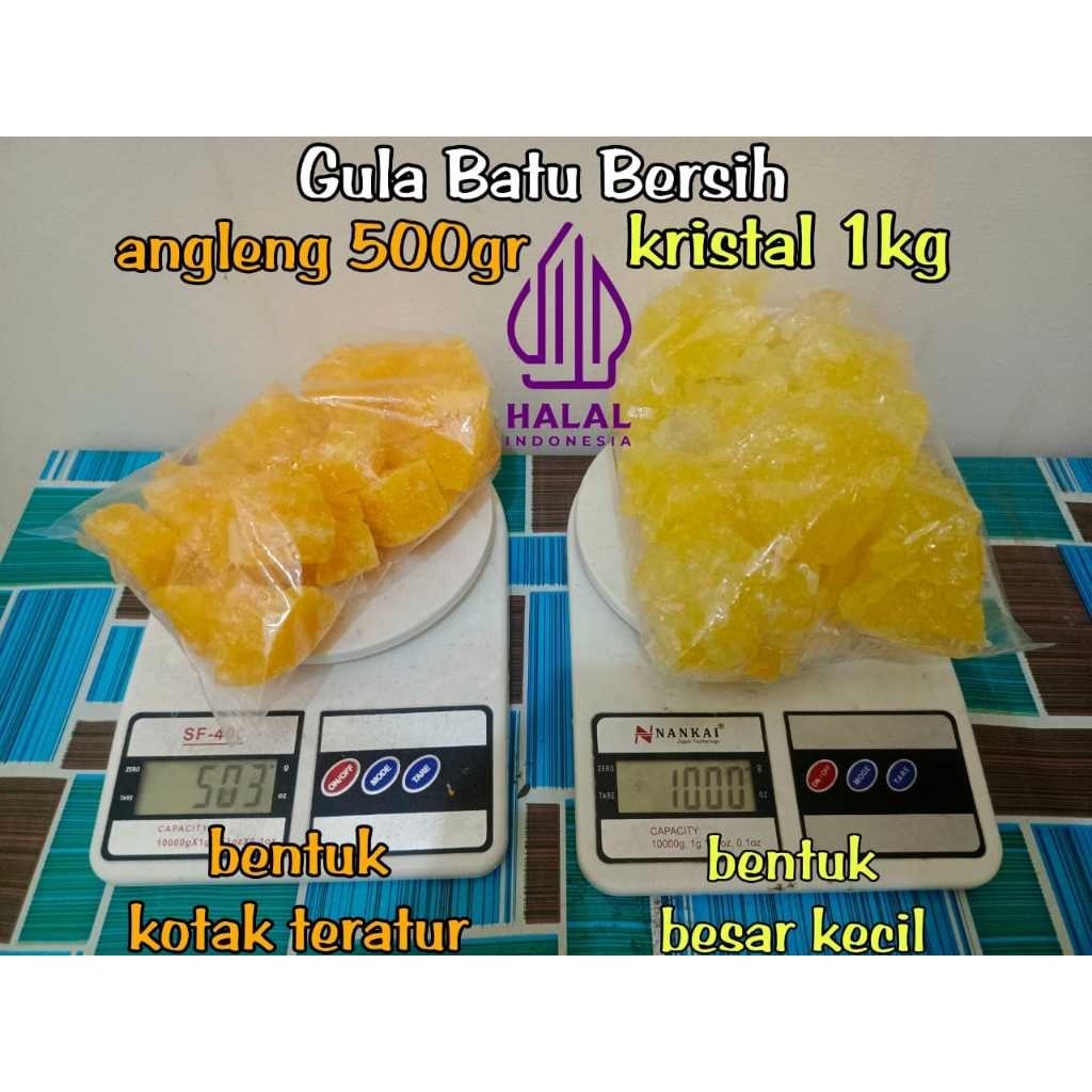 

gula batu kuning kristal angleng 1kg higienis bersih favorit 1 kg