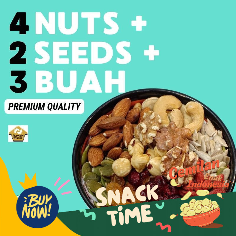 

Special Diskon TRAIL MIX 9 1KG KACANG MEDE KACANG ALMOND HAZELNUT WALNUT SUNFLOWER PUMPKIN GOJI RAISIN CRANBERRY (CEMILAN DIET PREMIUM QUALITY)