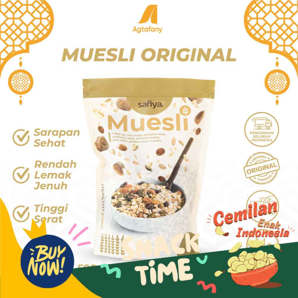 

Special Diskon Muesli Safiya 1 kg – Sereal Oatmeal Sarapan Sehat Makanan Ringan | Healthy Food