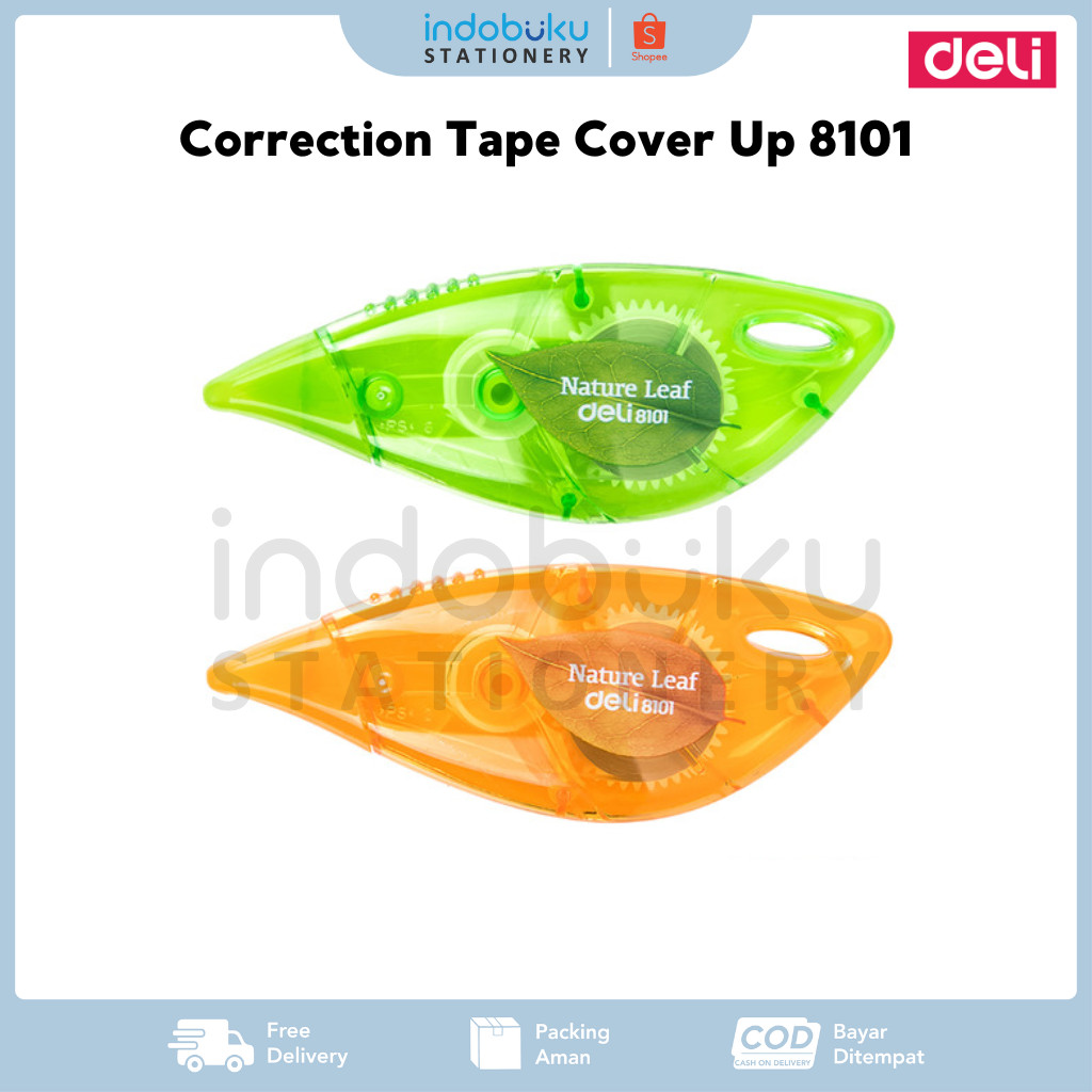 

Correction Tape Cover Up Deli 6m x 5mm Tipe X Pita Koreksi Deli 8101
