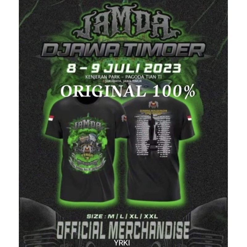 KAOS JAMDA 3 YRKI JAWA TIMUR JATIM ORIGINAL 100%