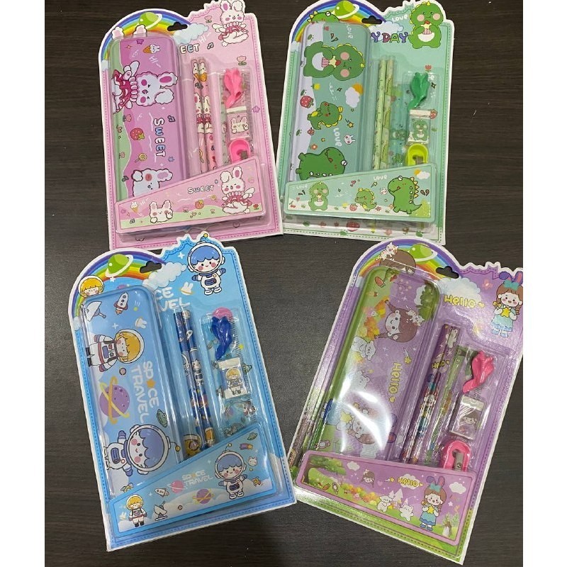 

COD Webme.ID Pekanbaru Riau XBH-9006 Study Set+Kotak Pensil Aesthetic Viral Murah Comel Lucu Grosir Pku SM