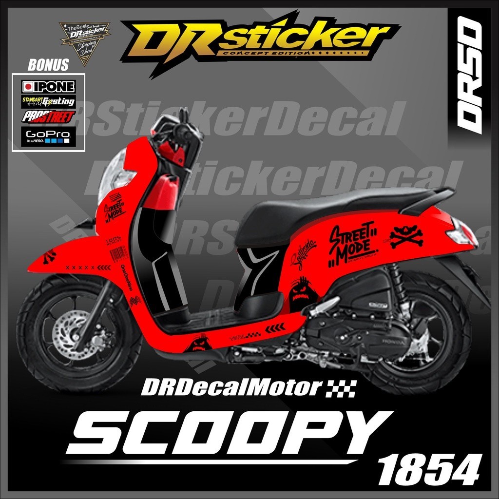 Decal Motor Honda Scoopy 2017 fullbody sticker decal scoopy fullbody skotlet aksesoris scoopy