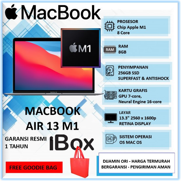 Laptop Macbook Air M1 8GB 256GB SSD 13" Retina Display