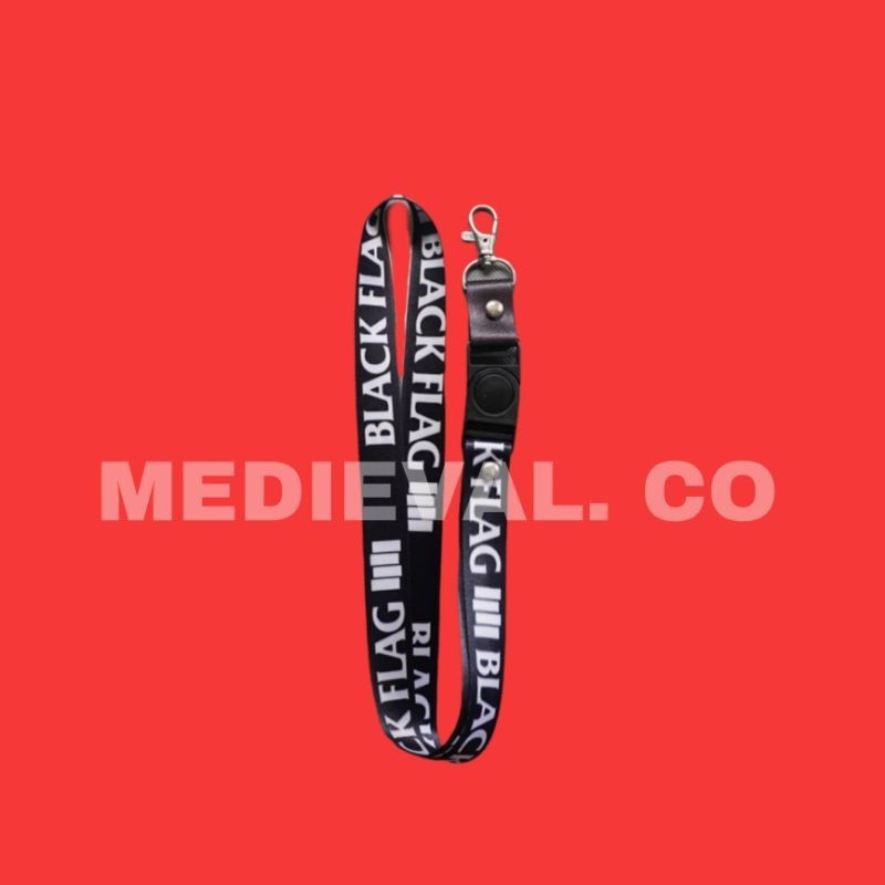 

LANYARD BLACK FLAG BAND METAL ROCK MUSIK TALI GANTUNGAN ID CARD