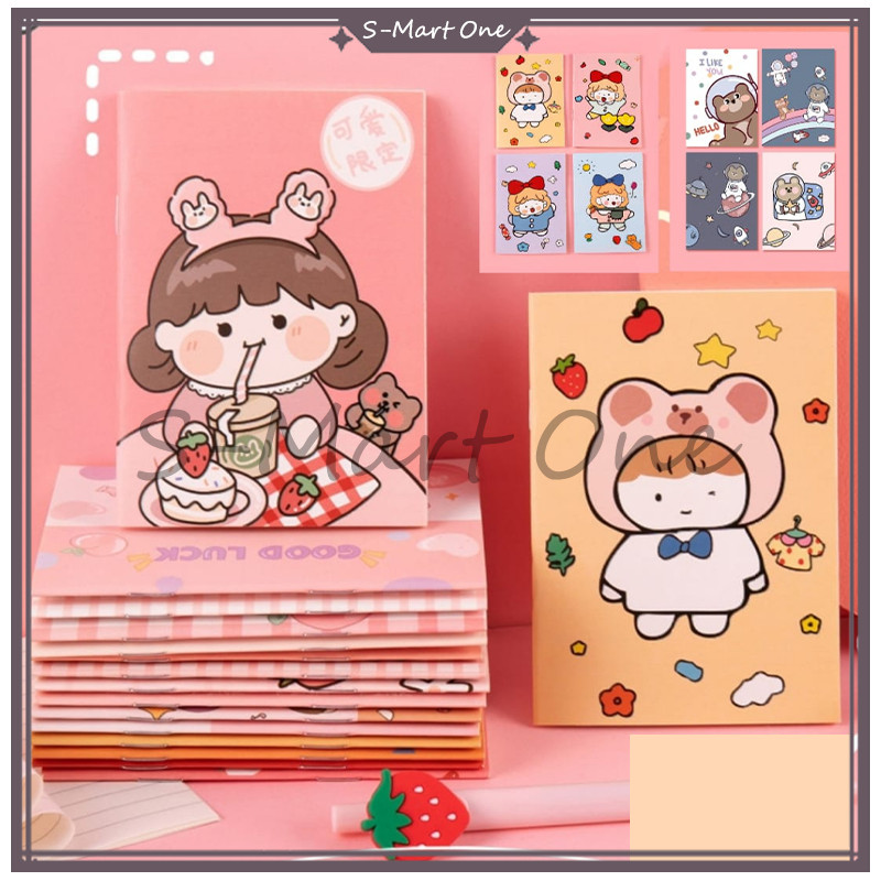 

【Harga grosir】10pcs buku tulis mini/motif kartun notebook mini cartoon/mini notepad/buku memo kecil