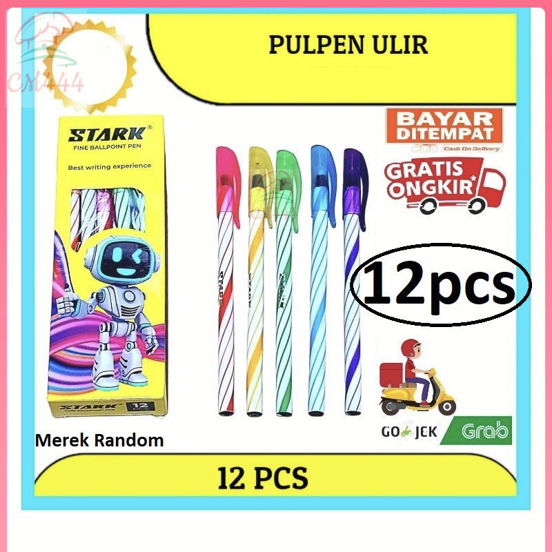 

Pulpen Ulir 0,7mm/Ballpoint Ulir 12pcs
