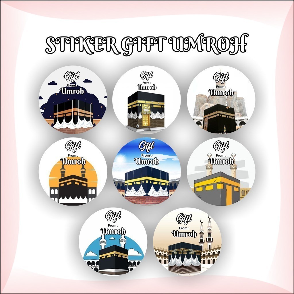 

[BigBag] Stiker Gift from Umroh cromo bulat / Label souvenir